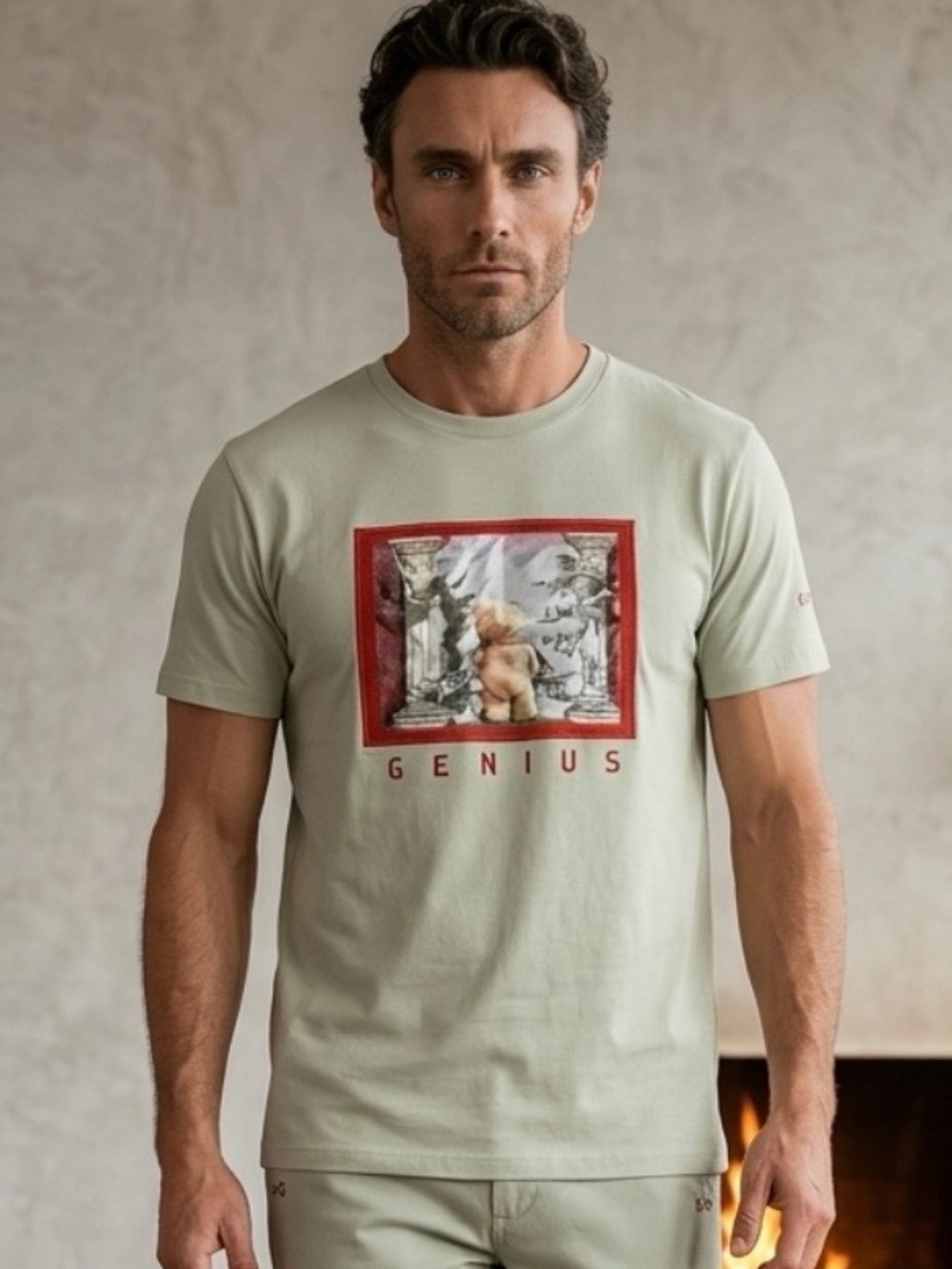 2 for $30 | Men’s Graphic Embroidered Genius T-Shirt